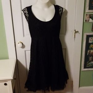 Lane Bryant black lace dress